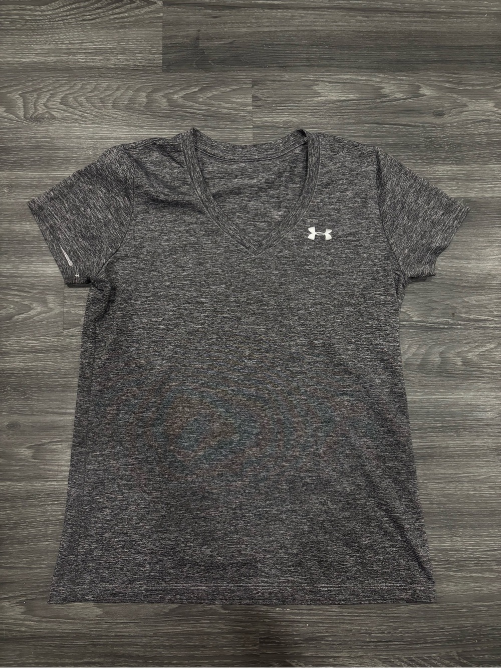Under Armour Women's Dark Heather Gray V-Neck Performance Tee